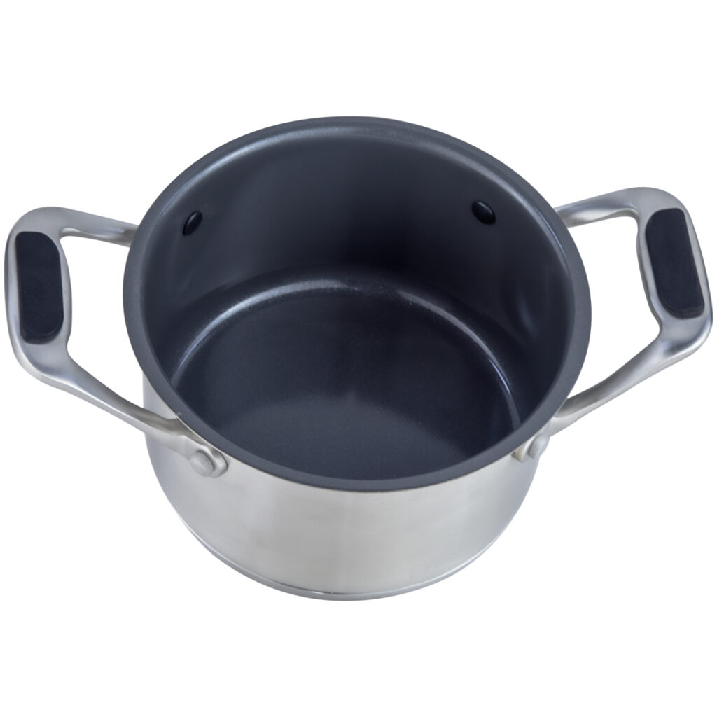 Sirena ThermoChef pot showing its ceramic nonstick interior
